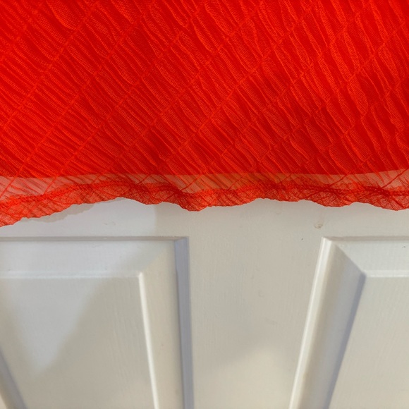 DKNY NEW Orange tank shirt Large Chiffon like overlay fully lined. FABRI… - Picture 4 of 11